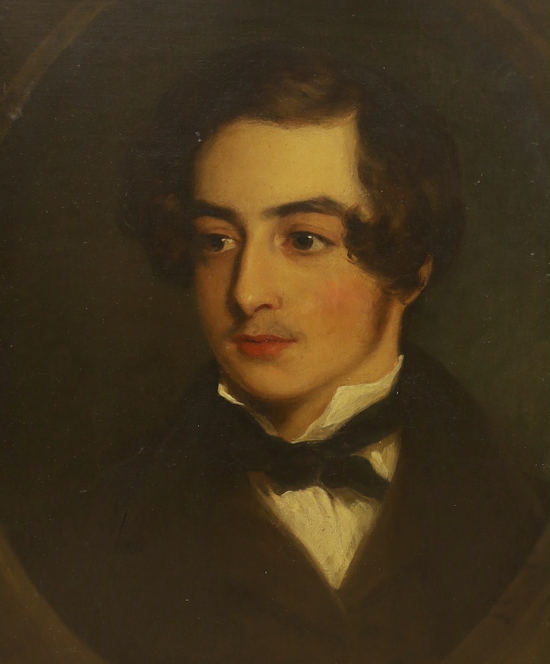 English School, mid 19th century, oil on canvas, portrait of a gentleman, 49 x 38cm